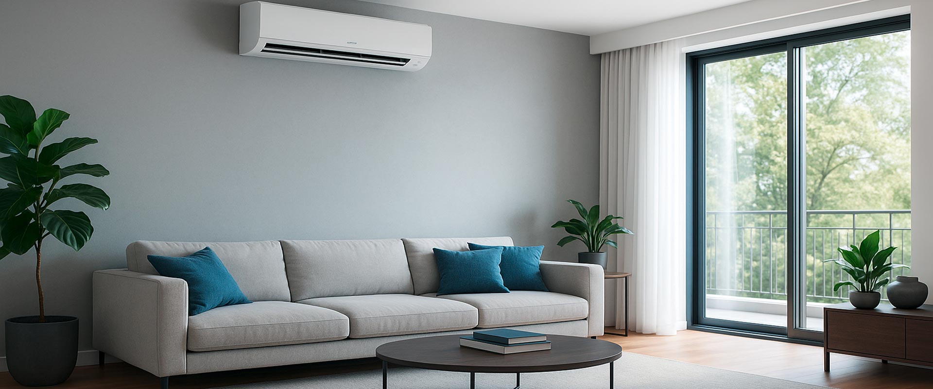 Wohnraum mit Klimagerät