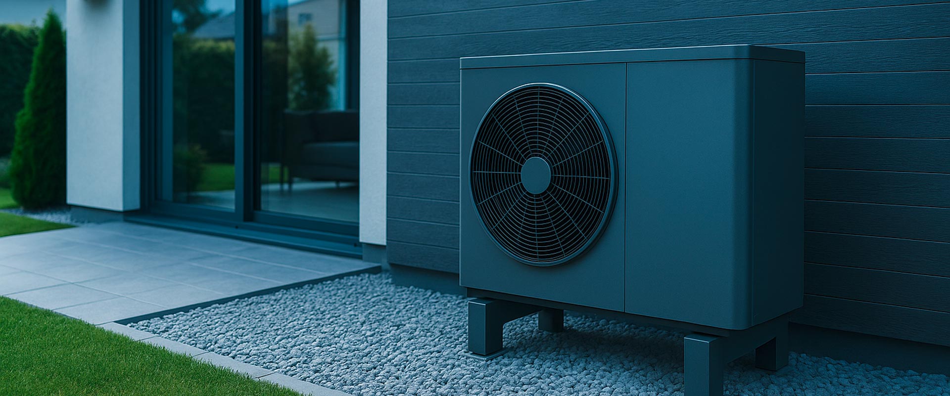 Haus mit Wärmepumpe